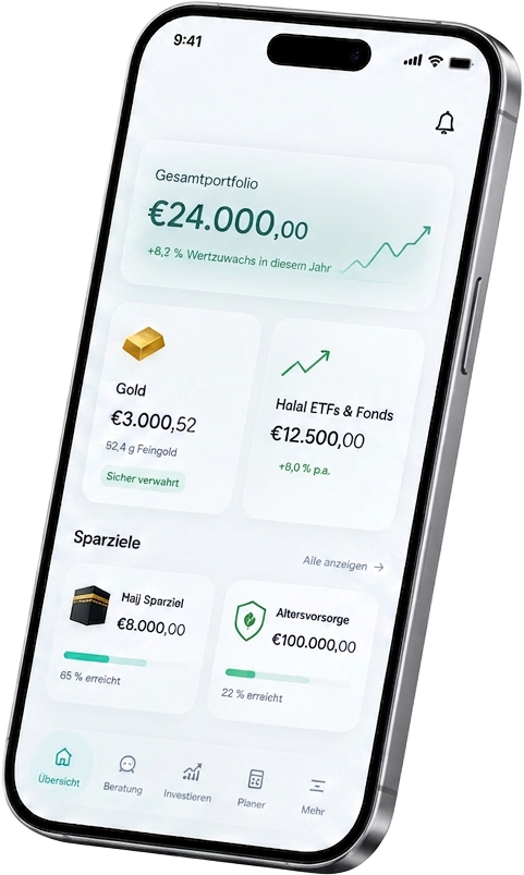 Halal Invest App auf dem iPhone