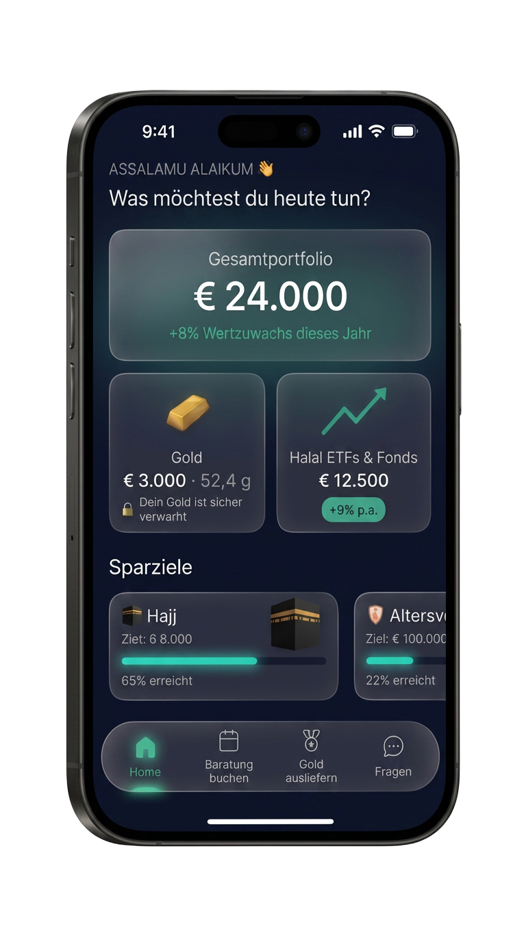 Halal Invest App auf dem iPhone